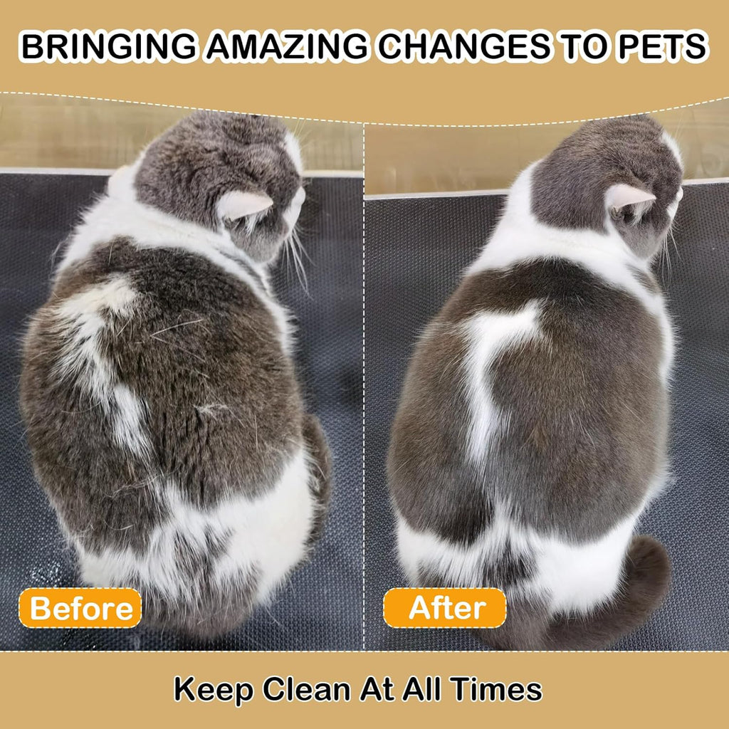 Steam Brush 4 in 1 for Shedding,  Rechargeable Cat Brush with Steam, Anti-Static for Pet Massage, Cleaning, Shedding and Combing- Cream